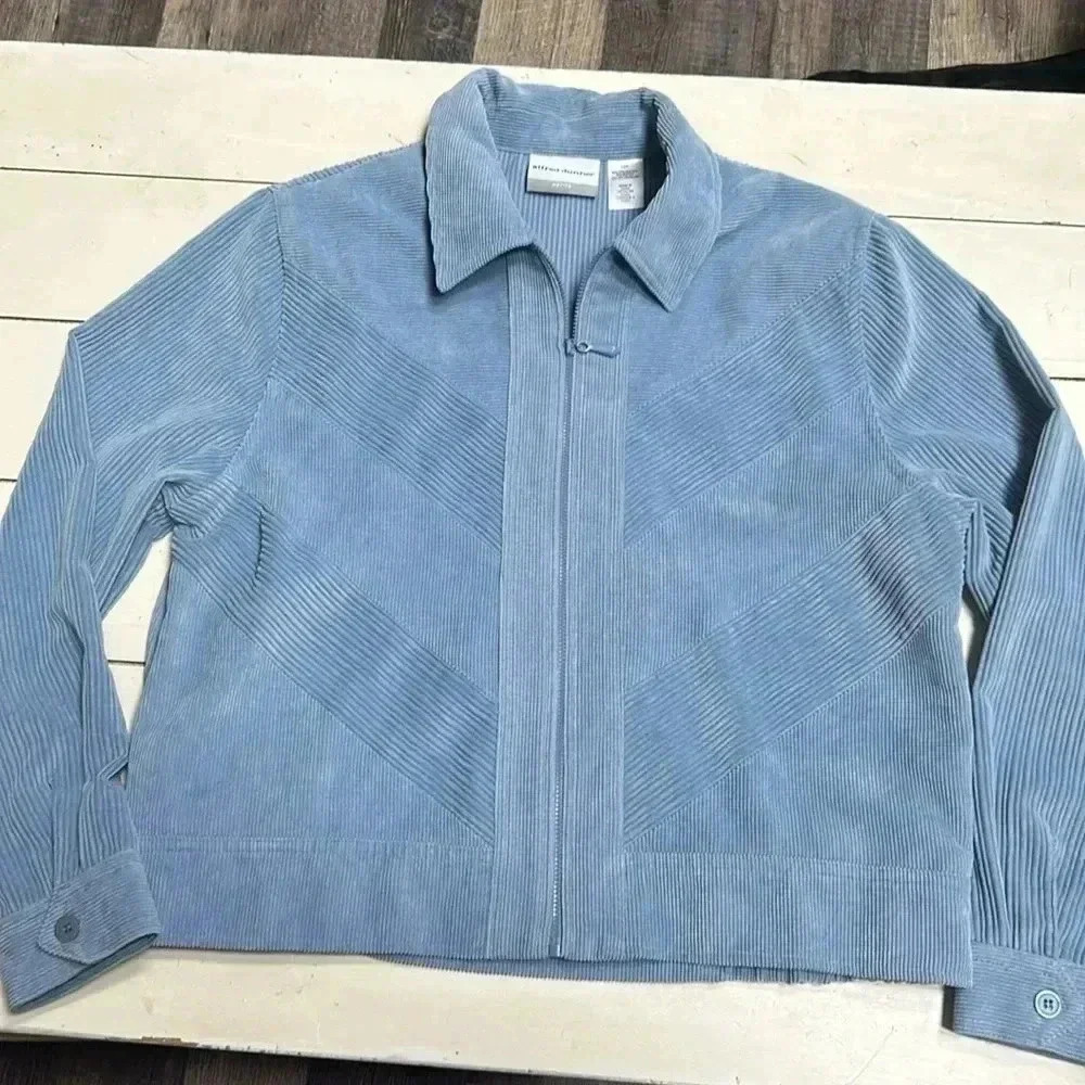 alfred dunner corduroy zip up jacket